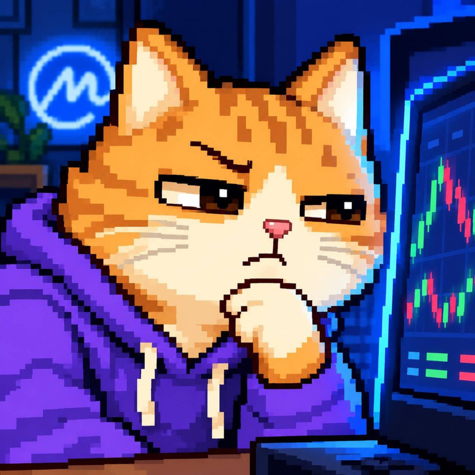 CoinMarketCat looking at a trading chart